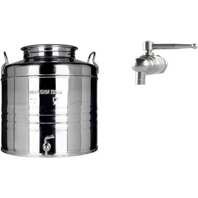 MEGASHOPITALIA - Rostfritt Stål Oljebehållare 15L-50L - Behållare MEGASHOPITALIA - Rostfritt Stål Oljebehållare 15L-50L - Behållare