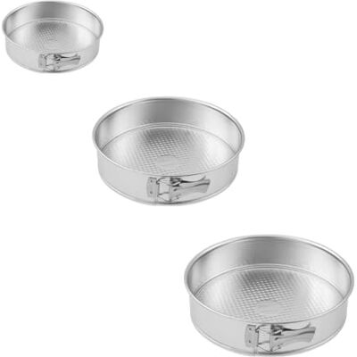 Zenker 9992150 Set med 3 förtennade stålgångjärn missade formar, rund kakform i tennjärn, silver, konserverat stål, diameter på 18,5 cm + 26 cm + 28 cm Zenker 9992150 Set med 3 förtennade stålgångjärn missade formar, rund kakform i tennjärn, silver, konserverat stål, diameter på 18,5 cm + 26 cm + 28 cm