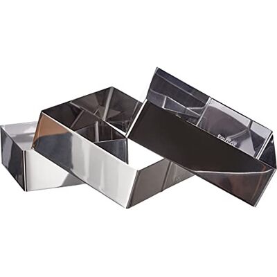 Equinox 516608 uppsättning med 3 tårtformar fyrkantig form rostfritt stål, 6,5 x 21 x 20,5 cm Equinox 516608 uppsättning med 3 tårtformar fyrkantig form rostfritt stål, 6,5 x 21 x 20,5 cm