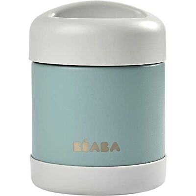 Béaba Portionsförvaring för barnmat, rostfritt stål, isotermisk, varm/kall matförvaring, dubbla väggar, 100% lufttät, 300 ml, Light mist/Eukalyptus Béaba Portionsförvaring för barnmat, rostfritt stål, isotermisk, varm/kall matförvaring, dubbla väggar, 100% lufttät, 300 ml, Light mist/Eukalyptus