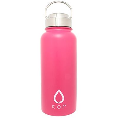 KOR WATER ROK flaska rostfritt stål, rostfritt stål, rostfritt stål, kvarts ros, 9 x 9 x 24 cm KOR WATER ROK flaska rostfritt stål, rostfritt stål, rostfritt stål, kvarts ros, 9 x 9 x 24 cm