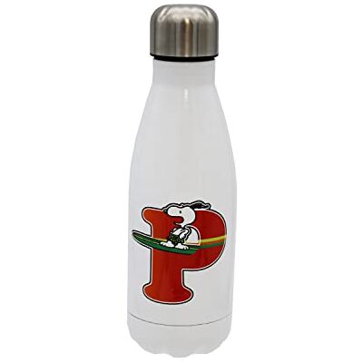 CYP Snoopy rostfri vattenflaska, hermetisk stängning, med flerfärgad bokstav P-design, 550 ml, vit färg, officiell produkt ( Brands) CYP Snoopy rostfri vattenflaska, hermetisk stängning, med flerfärgad bokstav P-design, 550 ml, vit färg, officiell produkt ( Brands)
