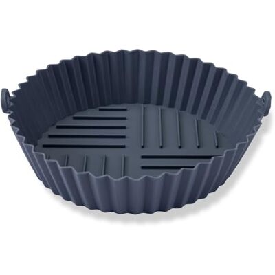 FACKELMANN 15 cm rund luftfritösform, non-stick återanvändbar behållare, upp till 230 °C, mikrovågsugnshandtag, luftfritös och diskmaskin FACKELMANN 15 cm rund luftfritösform, non-stick återanvändbar behållare, upp till 230 °C, mikrovågsugnshandtag, luftfritös och diskmaskin