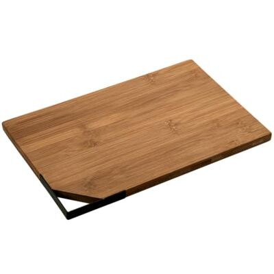 Kesper Skärbräda med handtag, material: bambu, metall, mått: 38 x 25 x 1,6 cm, färg: brun, svart 59370 Kesper Skärbräda med handtag, material: bambu, metall, mått: 38 x 25 x 1,6 cm, färg: brun, svart 59370