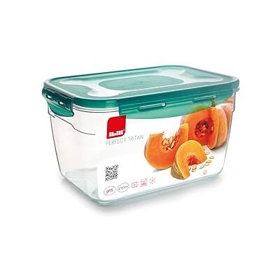 IBILI Tritan lunchlåda 4700 ml, lufttät förseglad behållare med BPA-fritt plastlock, kyl-/fryssäker, mikrovågsugns- och diskmaskinssäker. IBILI Tritan lunchlåda 4700 ml, lufttät förseglad behållare med BPA-fritt plastlock, kyl-/fryssäker, mikrovågsugns- och diskmaskinssäker.