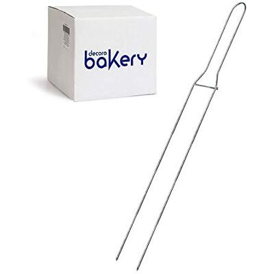 Decora , 5064116 25-pack 25 stift i rostfritt stål med 2 spetsar för duvor eller panettonger bästa stöd under kylningsstegen, storlek 62 cm, tillverkad i Italien Decora , 5064116 25-pack 25 stift i rostfritt stål med 2 spetsar för duvor eller panettonger bästa stöd under kylningsstegen, storlek 62 cm, tillverkad i Italien