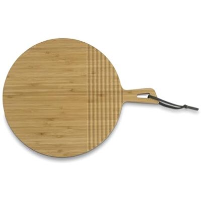 kela serveringsbräda Cosma, Ø 32 cm, bambu, ljusbrun, PU-läderband vid handtaget, skärbräda, 12435 kela serveringsbräda Cosma, Ø 32 cm, bambu, ljusbrun, PU-läderband vid handtaget, skärbräda, 12435