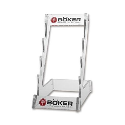 Böker Manufaktur Solingen Akryldisplay körkniv 4 transparent – 14,5 x 26 cm (B/H), silver Böker Manufaktur Solingen Akryldisplay körkniv 4 transparent – 14,5 x 26 cm (B/H), silver