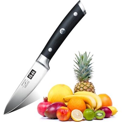 SHAN ZU Fruktknivar och Skalkniv Fruktkniv 9,5 cm kökskniv i Rostfritt Stål med Presentförpackning Klassisk Serie SHAN ZU Fruktknivar och Skalkniv Fruktkniv 9,5 cm kökskniv i Rostfritt Stål med Presentförpackning Klassisk Serie