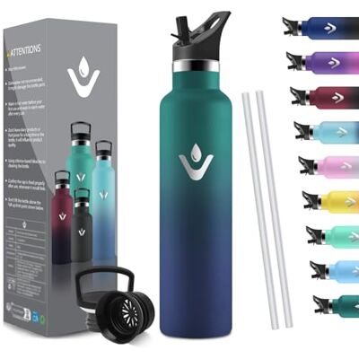 HoneyHolly Vakuum Isolerad Drickflaska i Rostfritt Stål 1000 ml, Bpa-Fri Vattenflaska, Läckagesäker Termosflaska, Kolsyra, Lämplig För Skola, Sport, Cykel, Fitness, Utomhus HoneyHolly Vakuum Isolerad Drickflaska i Rostfritt Stål 1000 ml, Bpa-Fri Vattenflaska, Läckagesäker Termosflaska, Kolsyra, Lämplig För Skola, Sport, Cykel, Fitness, Utomhus