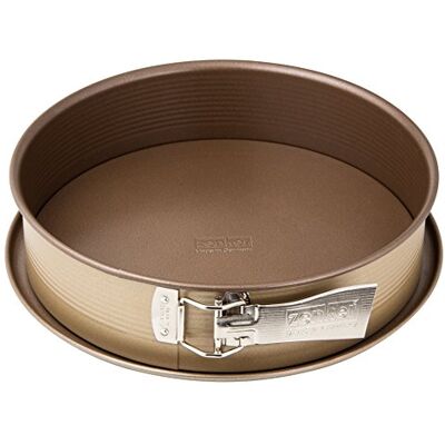 Zenker "Mojave Gold Springform med platt bas, rostfritt stål, guld/mahogon, 26 cm diameter Zenker "Mojave Gold Springform med platt bas, rostfritt stål, guld/mahogon, 26 cm diameter