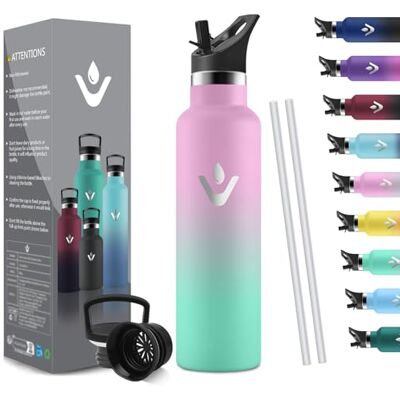 HoneyHolly Vakuum Isolerad Drickflaska i Rostfritt Stål 750 ml, Bpa-Fri Vattenflaska, Läckagesäker Termosflaska, Kolsyra, Lämplig För Skola, Sport, Cykel, Fitness, Utomhus HoneyHolly Vakuum Isolerad Drickflaska i Rostfritt Stål 750 ml, Bpa-Fri Vattenflaska, Läckagesäker Termosflaska, Kolsyra, Lämplig För Skola, Sport, Cykel, Fitness, Utomhus