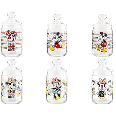 H&H Mickey the only one burk i glas dekorerad lt 1 H&H Mickey the only one burk i glas dekorerad lt 1