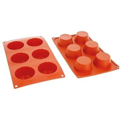 Déco Relief Silikonform med 6 muffins Lospitch 6,9 x 3,5 cm bakform professionellt material Déco Relief Silikonform med 6 muffins Lospitch 6,9 x 3,5 cm bakform professionellt material