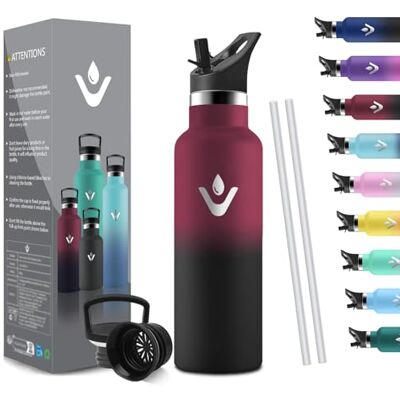 HoneyHolly Vakuum Isolerad Vattenflaska i Rostfritt Stål 500 ml, Bpa-Fri Vattenflaska, Läckagesäker Termosflaska, Kolsyra, Lämplig För Skola, Sport, Cykel, Fitness, Utomhus HoneyHolly Vakuum Isolerad Vattenflaska i Rostfritt Stål 500 ml, Bpa-Fri Vattenflaska, Läckagesäker Termosflaska, Kolsyra, Lämplig För Skola, Sport, Cykel, Fitness, Utomhus