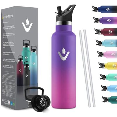 HoneyHolly Vakuum Isolerad Drickflaska i Rostfritt Stål 750 ml, Bpa-Fri Vattenflaska, Läckagesäker Termosflaska, Kolsyra, Lämplig För Skola, Sport, Cykel, Fitness, Utomhus HoneyHolly Vakuum Isolerad Drickflaska i Rostfritt Stål 750 ml, Bpa-Fri Vattenflaska, Läckagesäker Termosflaska, Kolsyra, Lämplig För Skola, Sport, Cykel, Fitness, Utomhus