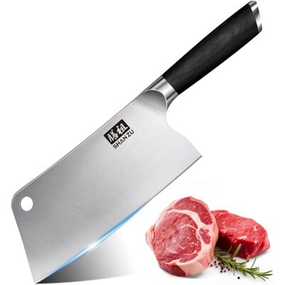 Shan ZU Kökskniv - 7-tums Skarp Kockkniv för Grönsaker & Kött Shan ZU Kökskniv - 7-tums Skarp Kockkniv för Grönsaker & Kött