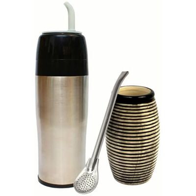 Mate Green Set termoskanna Yerbomos 2.0 för Yerba Mate Tee 350 ml ● Vacuum Flask ● Bombilla-sugrör av rostfritt stål ● Keramikmugg för mate-te ● bärbara biltillbehör Mate Green Set termoskanna Yerbomos 2.0 för Yerba Mate Tee 350 ml ● Vacuum Flask ● Bombilla-sugrör av rostfritt stål ● Keramikmugg för mate-te ● bärbara biltillbehör