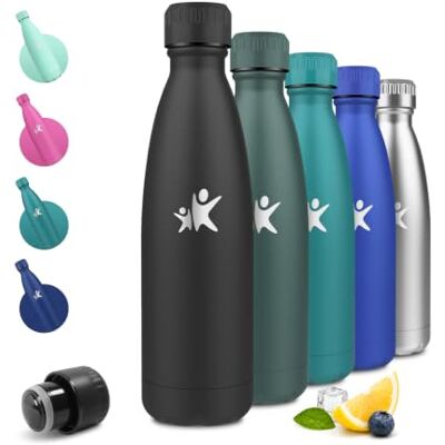JAPORIA 750ml Termisk Vattenflaska, Rostfritt stål, Vattenflaska, Termiska Vattenflaskor, Återanvändbara, Termos BPA-fri, Metalltermisk Flaska för Sport, Skola, Gym, Resor Svart JAPORIA 750ml Termisk Vattenflaska, Rostfritt stål, Vattenflaska, Termiska Vattenflaskor, Återanvändbara, Termos BPA-fri, Metalltermisk Flaska för Sport, Skola, Gym, Resor Svart