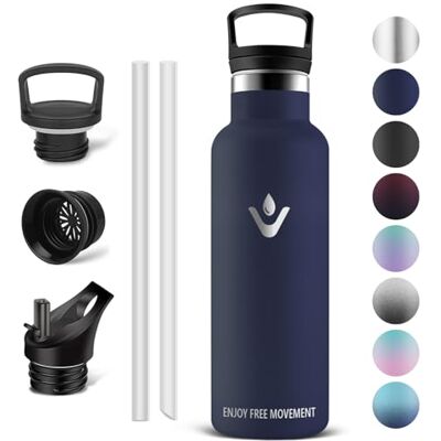 Vikaster Vattenflaska 500 ml termosflaska, BPA-fri drickflaska, termosflaska med sugrör, drickflaska för skola, sport, cykel, camping, fitness, utomhus Vikaster Vattenflaska 500 ml termosflaska, BPA-fri drickflaska, termosflaska med sugrör, drickflaska för skola, sport, cykel, camping, fitness, utomhus