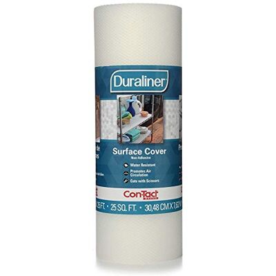 Con-Tact Brand Duraliner hyllfoder, icke-självhäftande och multianvändning lådfoder, tillverkad av vinyl, vattentätt foder, 30 x 65 cm, diamant klar Con-Tact Brand Duraliner hyllfoder, icke-självhäftande och multianvändning lådfoder, tillverkad av vinyl, vattentätt foder, 30 x 65 cm, diamant klar