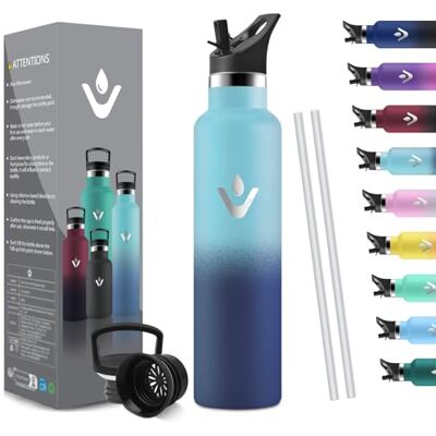 HoneyHolly Vakuum Isolerad Drickflaska i Rostfritt Stål 1000 ml, Bpa-Fri Vattenflaska, Läckagesäker Termosflaska, Kolsyra, Lämplig För Skola, Sport, Cykel, Fitness, Utomhus HoneyHolly Vakuum Isolerad Drickflaska i Rostfritt Stål 1000 ml, Bpa-Fri Vattenflaska, Läckagesäker Termosflaska, Kolsyra, Lämplig För Skola, Sport, Cykel, Fitness, Utomhus