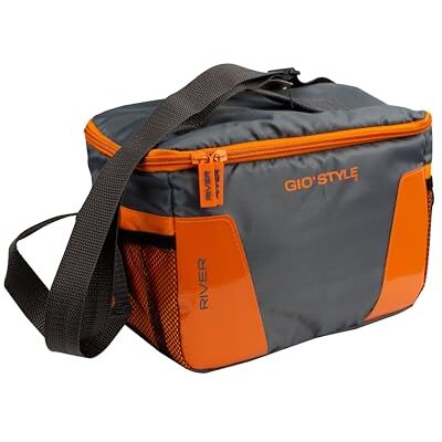 ERREBI GIO'STYLE River lunchväska orange/svart L 25 cm justerbar axelrem två nätfickor förvaring ERREBI GIO'STYLE River lunchväska orange/svart L 25 cm justerbar axelrem två nätfickor förvaring