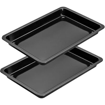 Dr. Oetker Dr Oetker 9929550 set med 2 ugnsrätter, pizzaugn, bakfat, bakplåt, pizza, bakplåt, stål, svart, 42 x 29 x 4 cm Dr. Oetker Dr Oetker 9929550 set med 2 ugnsrätter, pizzaugn, bakfat, bakplåt, pizza, bakplåt, stål, svart, 42 x 29 x 4 cm