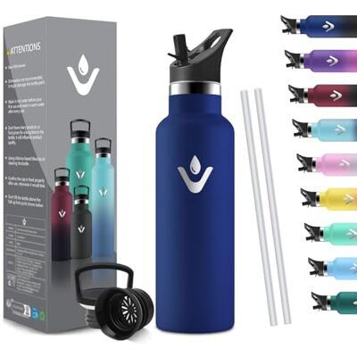 HoneyHolly Vakuum Isolerad Vattenflaska i Rostfritt Stål 500 ml, Bpa-Fri Vattenflaska, Läckagesäker Termosflaska, Kolsyra, Lämplig För Skola, Sport, Cykel, Fitness, Utomhus HoneyHolly Vakuum Isolerad Vattenflaska i Rostfritt Stål 500 ml, Bpa-Fri Vattenflaska, Läckagesäker Termosflaska, Kolsyra, Lämplig För Skola, Sport, Cykel, Fitness, Utomhus