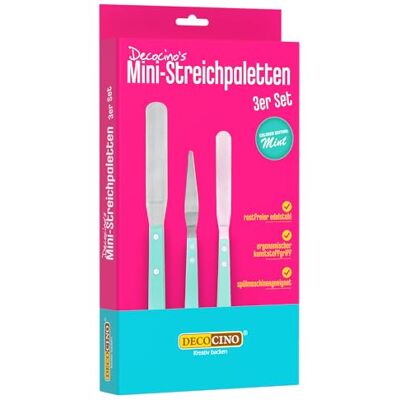 Decocino Set med 3 streckpaletter – set med miniränder – spets, vinkel och målningspalett, rostfritt stål, diskmaskinssäker, modern mint möter rostfritt stål, professionell kvalitet Decocino Set med 3 streckpaletter – set med miniränder – spets, vinkel och målningspalett, rostfritt stål, diskmaskinssäker, modern mint möter rostfritt stål, professionell kvalitet