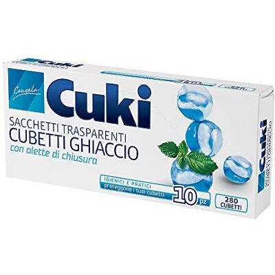 Cuki Isbitar påsar 280 kuber 1 förpackning med 10 stycken Cuki Isbitar påsar 280 kuber 1 förpackning med 10 stycken