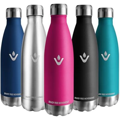 Jiobbo Vikaster termoskanna 0,5 l, läckagesäker termos 500 ml, BPA-fri återanvändbar termoskanna, drickflaska rostfritt stål för cykel, camping, yoga, gym, fitness, skola, resor, utomhus Jiobbo Vikaster termoskanna 0,5 l, läckagesäker termos 500 ml, BPA-fri återanvändbar termoskanna, drickflaska rostfritt stål för cykel, camping, yoga, gym, fitness, skola, resor, utomhus