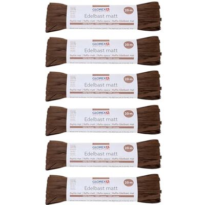 Glorex 6 9400 514K – Raffia ädelbast, 6 buntar per 20 m matt bast, mörkbrun – för pyssel, för dekoration eller för arrangemang, buketter och andra blomarbeten Glorex 6 9400 514K – Raffia ädelbast, 6 buntar per 20 m matt bast, mörkbrun – för pyssel, för dekoration eller för arrangemang, buketter och andra blomarbeten