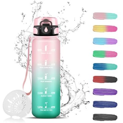 Grsta 500 ml drickflaska, motiverande vattenflaska med tidsmärkning, läckagefri, motiverande graderad vattenflaska för barn, vuxna, gym, arbete, skola, yoga, vandring, kontor Grsta 500 ml drickflaska, motiverande vattenflaska med tidsmärkning, läckagefri, motiverande graderad vattenflaska för barn, vuxna, gym, arbete, skola, yoga, vandring, kontor