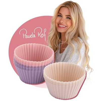 FACKELMANN x Pamela mogen silikonmuffinsformar – 12 delar, tillverkade av platinasilikon i pastellrosa, lavendel och beige – temperaturbeständig från -40 °C till plus 230 °C, diskmaskinssäker FACKELMANN x Pamela mogen silikonmuffinsformar – 12 delar, tillverkade av platinasilikon i pastellrosa, lavendel och beige – temperaturbeständig från -40 °C till plus 230 °C, diskmaskinssäker