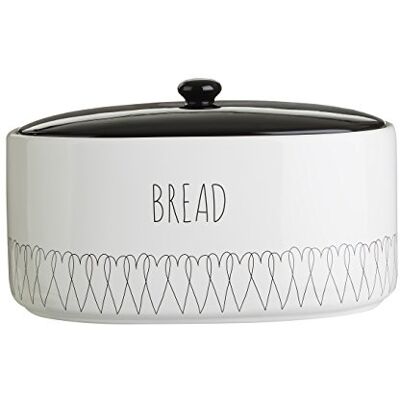 Premier Housewares Design Heartlines bröd behållare, Dolomit, vit, 22 x 32 x 19 Premier Housewares Design Heartlines bröd behållare, Dolomit, vit, 22 x 32 x 19