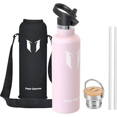 Super Sparrow Vattenflaska Rostfritt Stål Metallflaska Termos Standard Mun 1L Giftfri BPA-Fri Perfekt Som Sportflaska 2 Lock Super Sparrow Vattenflaska Rostfritt Stål Metallflaska Termos Standard Mun 1L Giftfri BPA-Fri Perfekt Som Sportflaska 2 Lock