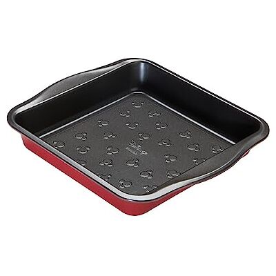 Prestige ny Disney Bake med Musse Pigg fyrkantiga kakformar för bakning non-stick 25 cm kakform, kolstål bakutrustning, röd och svart Prestige ny Disney Bake med Musse Pigg fyrkantiga kakformar för bakning non-stick 25 cm kakform, kolstål bakutrustning, röd och svart