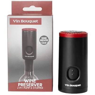 VB VIN BOUQUET Vin Bouquet FIC 1166 kork med vakuumpump 2 i 1 med ljudindikator vintillbehör bevara vin VB VIN BOUQUET Vin Bouquet FIC 1166 kork med vakuumpump 2 i 1 med ljudindikator vintillbehör bevara vin