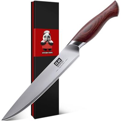 SHAN ZU Universal Knife 15cm, Japanese Kitchen Knife for Meat & Vegetables, 10Cr15MoV Stainless Steel 62 HRC, Sharp Small Knife with Pakkawood Handle Okinawa Series SHAN ZU Universal Knife 15cm, Japanese Kitchen Knife for Meat & Vegetables, 10Cr15MoV Stainless Steel 62 HRC, Sharp Small Knife with Pakkawood Handle Okinawa Series