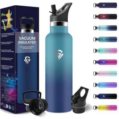 HoneyHolly Vattenflaska I Rostfritt Stål Med Sugrör, 750 ML, Bpa-Fri, Vakuumisolerad Termos, Läckagesäker Dryckesflaska HoneyHolly Vattenflaska I Rostfritt Stål Med Sugrör, 750 ML, Bpa-Fri, Vakuumisolerad Termos, Läckagesäker Dryckesflaska