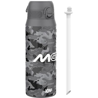 Ion8 MotoGP Kamouflage Sporttermosflaska Med Avtagbart Sugrör, 750ml/24oz, Läckagesäker Vakuumisolerad Dricksflaska, Lätt Att Öppna, Säker Låsning, Diskmaskinssäker, Flipplock, Metallflaska Ion8 MotoGP Kamouflage Sporttermosflaska Med Avtagbart Sugrör, 750ml/24oz, Läckagesäker Vakuumisolerad Dricksflaska, Lätt Att Öppna, Säker Låsning, Diskmaskinssäker, Flipplock, Metallflaska