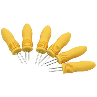 Chef Craft 21075 välj mjuka majshållare, plast, gul Chef Craft 21075 välj mjuka majshållare, plast, gul