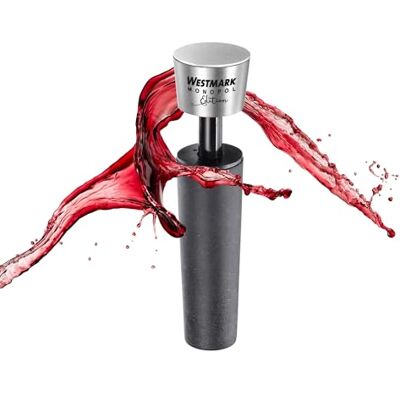 Westmark Vinvakuumpump Savio Monopol Edition, Vinflaskpropp Med Vakuumeffekt För Längre Fräschör, Silversvart, 8.7 Cm Westmark Vinvakuumpump Savio Monopol Edition, Vinflaskpropp Med Vakuumeffekt För Längre Fräschör, Silversvart, 8.7 Cm