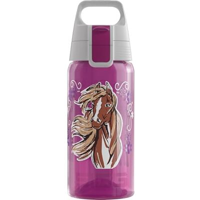 Sigg Vattenflaska för barn – Viva One Horse & Flower – lämplig för kolsyrade drycker – läckagesäker – diskmaskinssäker – BPA-fri – sport – rosa – 0,5 l Sigg Vattenflaska för barn – Viva One Horse & Flower – lämplig för kolsyrade drycker – läckagesäker – diskmaskinssäker – BPA-fri – sport – rosa – 0,5 l