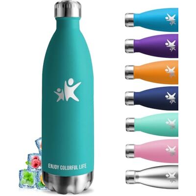 Grsta Termisk flaska, 1 liter vattenflaska, BPA-fri, vattenflaska i rostfritt stål, läckagefria, termiska flaskor, håller sig varm i 12 timmar/kall 24 timmar, metallflaska för skolan, camping, fitness Grsta Termisk flaska, 1 liter vattenflaska, BPA-fri, vattenflaska i rostfritt stål, läckagefria, termiska flaskor, håller sig varm i 12 timmar/kall 24 timmar, metallflaska för skolan, camping, fitness
