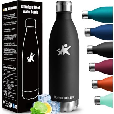 HoneyHolly Termisk flaska, 18/8 rostfritt stål Termisk Flaska 1 000 ml BPA-fri vattenflaska, gymfri, vakuumisolerad, vattenflaska, läckagesäker och termosflaska, för skola, sport, camping HoneyHolly Termisk flaska, 18/8 rostfritt stål Termisk Flaska 1 000 ml BPA-fri vattenflaska, gymfri, vakuumisolerad, vattenflaska, läckagesäker och termosflaska, för skola, sport, camping