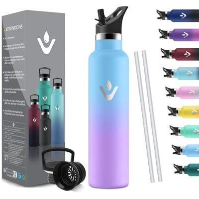 HoneyHolly Vakuum Isolerad Drickflaska i Rostfritt Stål 1000 ml, Bpa-Fri Vattenflaska, Läckagesäker Termosflaska, Kolsyra, Lämplig För Skola, Sport, Cykel, Fitness, Utomhus HoneyHolly Vakuum Isolerad Drickflaska i Rostfritt Stål 1000 ml, Bpa-Fri Vattenflaska, Läckagesäker Termosflaska, Kolsyra, Lämplig För Skola, Sport, Cykel, Fitness, Utomhus