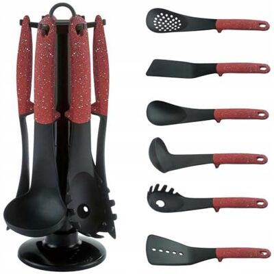 Shally Dogan 7 St Mat Användning Mat Sked Spatel Sked Värmebeständig Sked Non-Stick Hem Non-Stick Tillbehör (Bordeaux) Shally Dogan 7 St Mat Användning Mat Sked Spatel Sked Värmebeständig Sked Non-Stick Hem Non-Stick Tillbehör (Bordeaux)