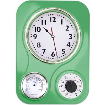 Lily's Home Lilys hem retro köksklocka med temperatur och timer (retro grön) Lily's Home Lilys hem retro köksklocka med temperatur och timer (retro grön)